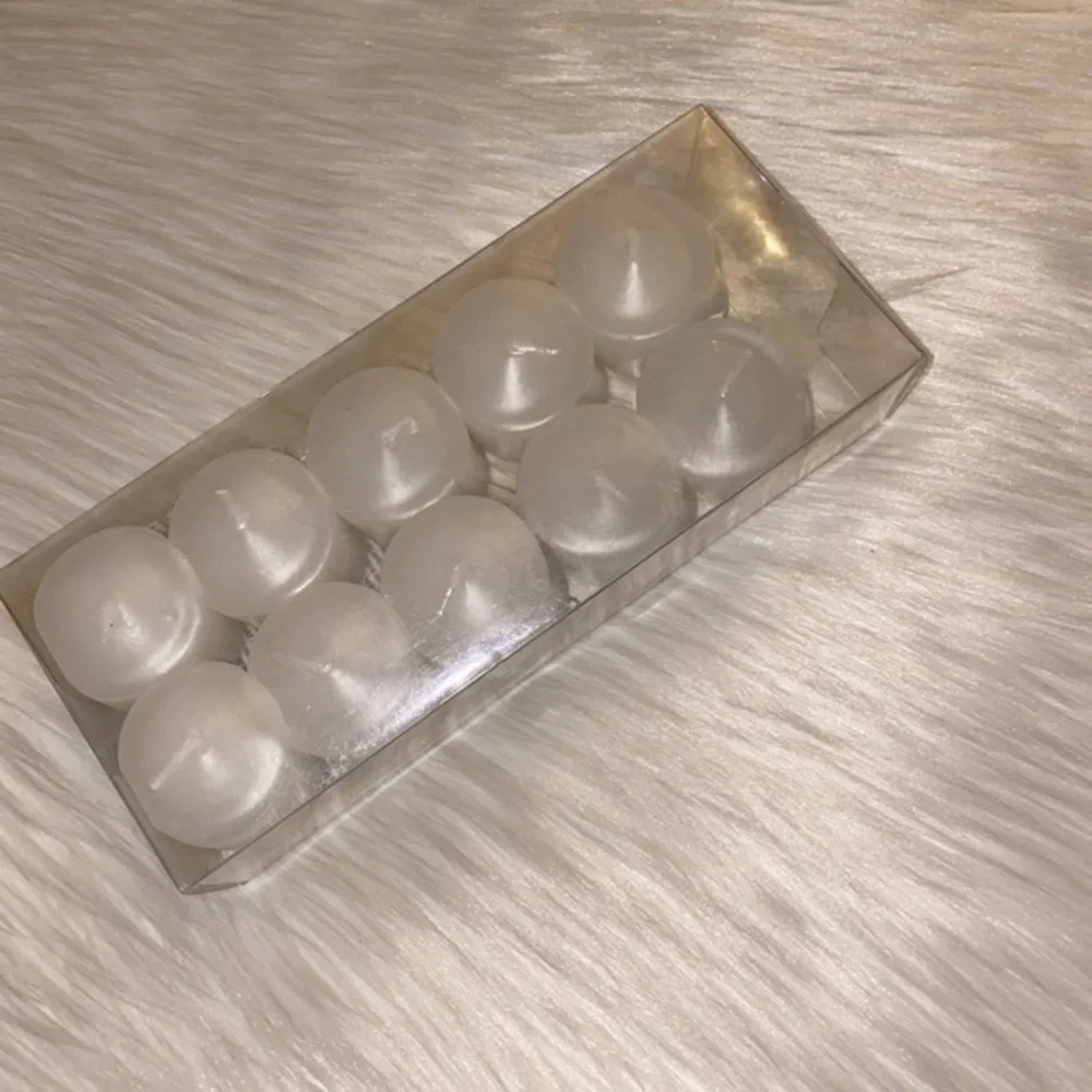 New Crate & Barrel set of 10 white votive candles